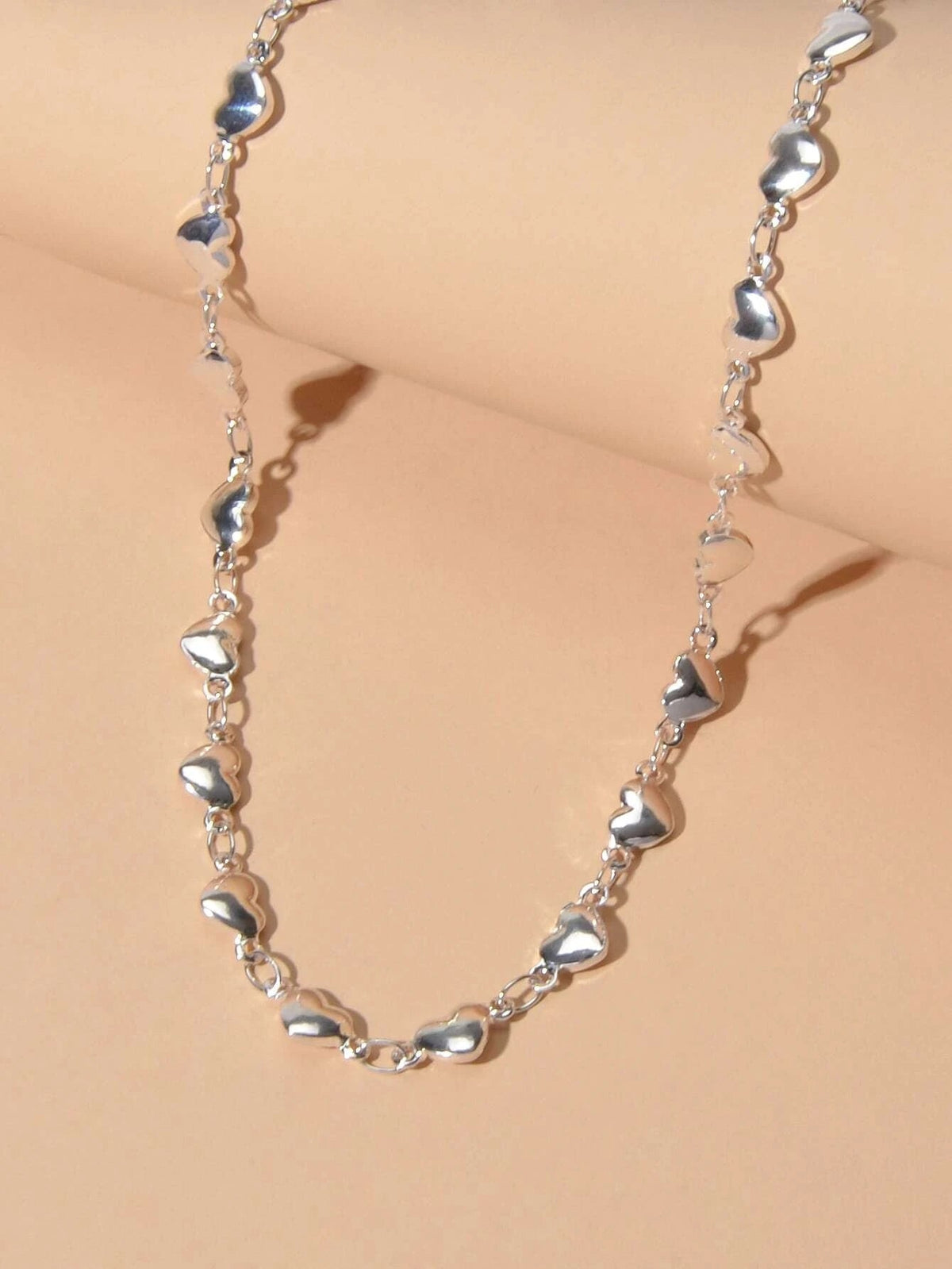 New Jewelry Silver Love Heart Charm Necklace Anniversary Accessories Lover Gift-2