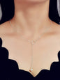 Fashion Gold Silver Chain Faux Pearl Decor Simple Lariat Necklace Women Jewelry-5