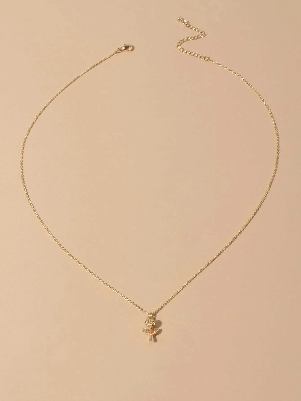 AU Stock Jewellery Gold Chain Rose Flower Charm Necklace Teens Women Lover Gift-1