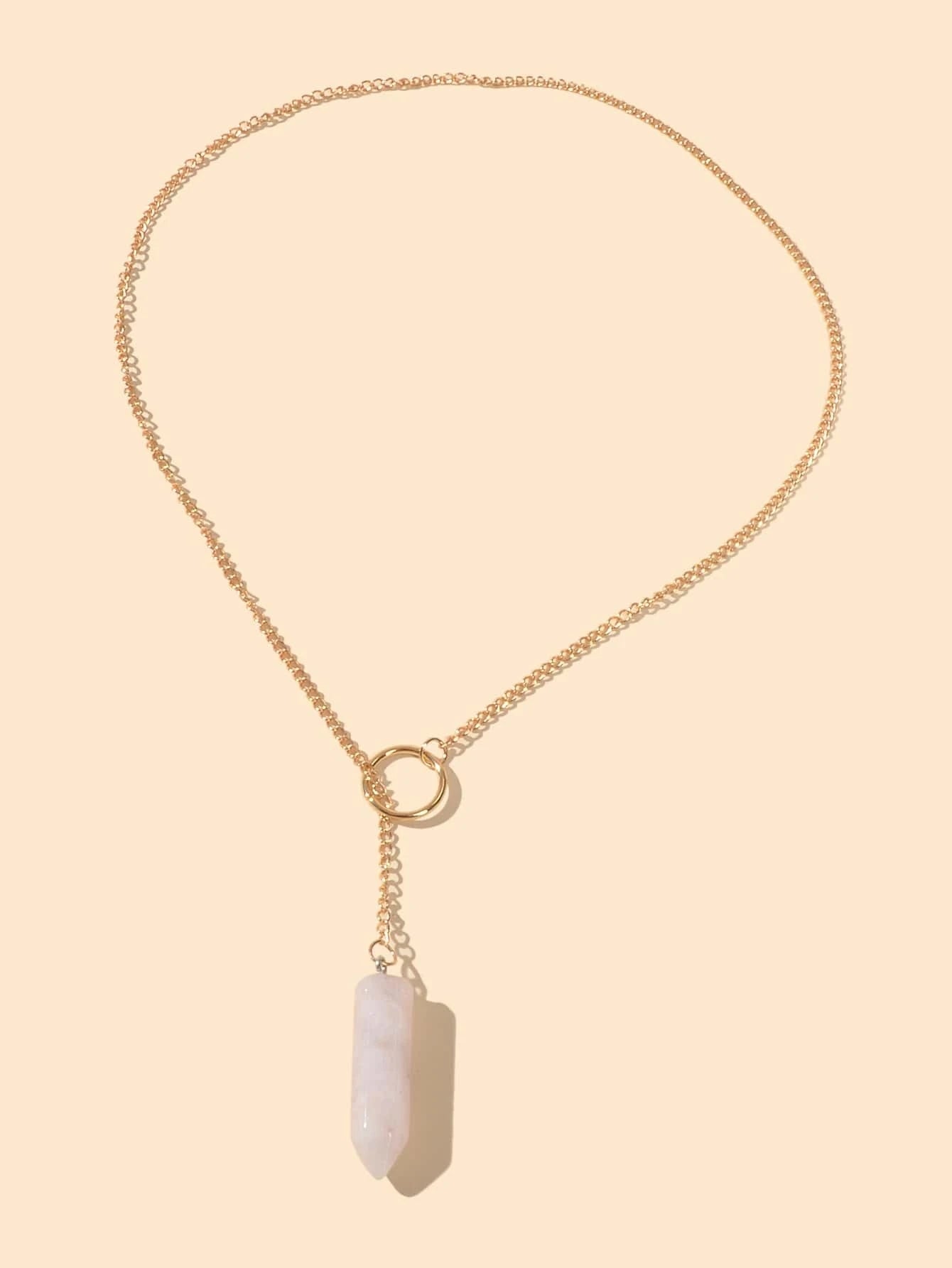 Hexagonal Quartz Point Chakra Pendant Chain Necklace Drop Charm Jewellery Gift-1