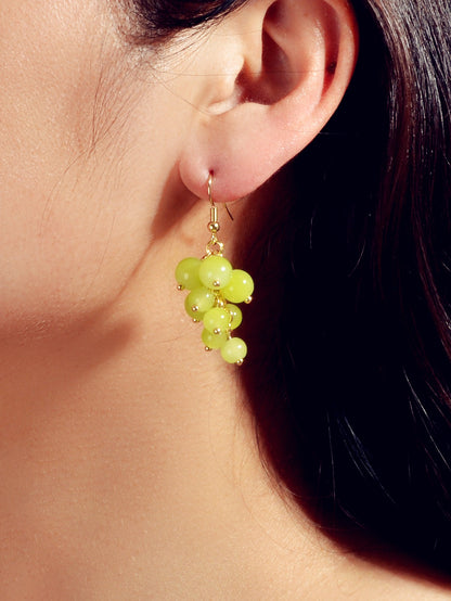 Drop Dangle Handmade Grape Cluster Earrings Colorful Cute Fruit Hook Eardrop-4