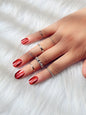 7pcs Boho Minimalist Stack Knuckle Finger Rings Set Tip Midi Rings Aussie Gift-5