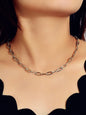 Feelontop Punk Jewellery Statement Heavy Solid Chain Necklace Women Accessories-5