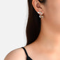 Gothic Punk Silver Dainty Snake Stud Earrings Minimalist Personality Ear Jewelry-0