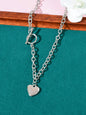 Heart-Shaped Pendant Multi-Charm Necklace Versatile Love Collection Jewellery-4