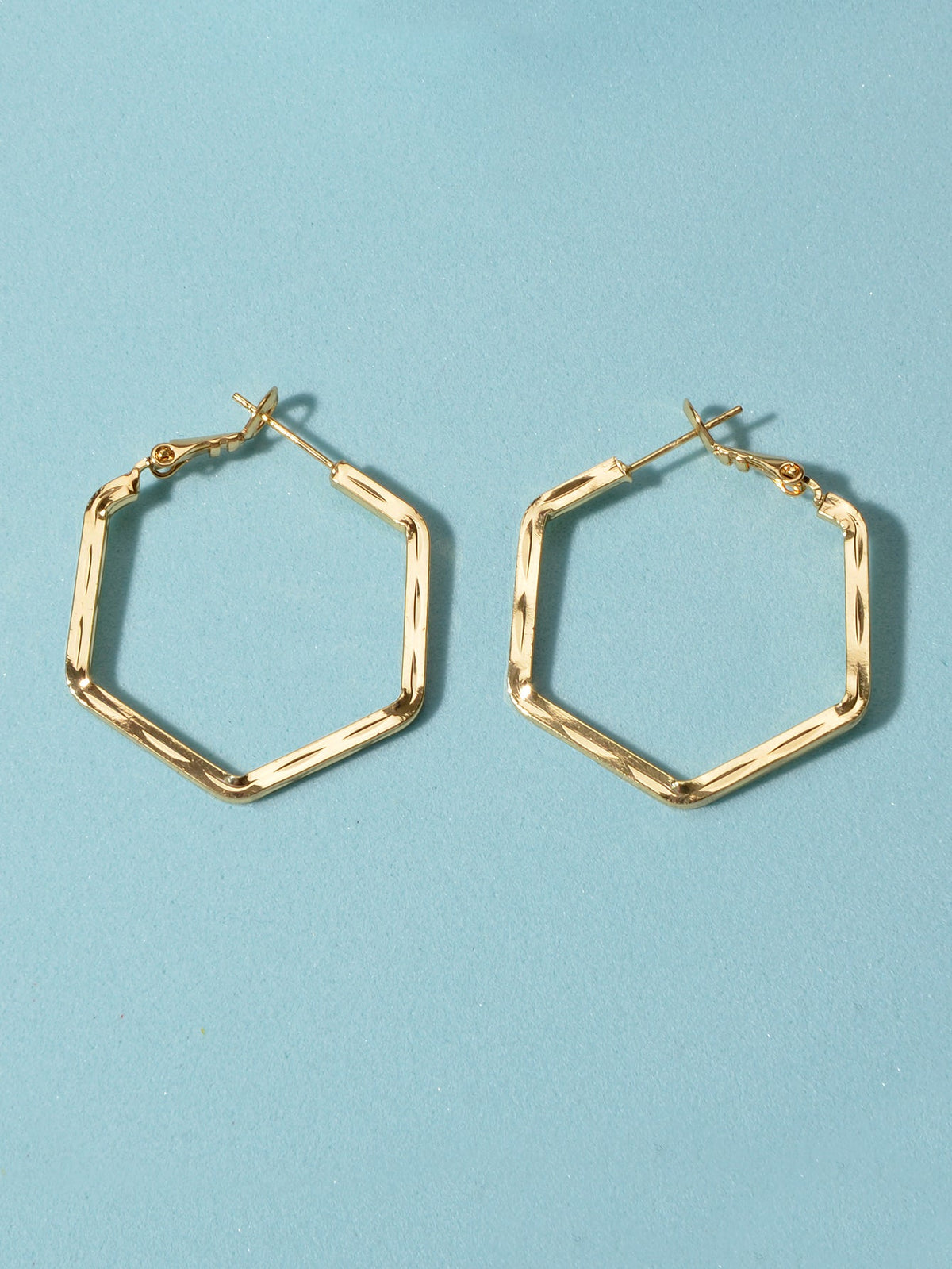 Minimalist Gold Silver Geometric Hoop Earrings Statement Ladies Accessories Gift-2