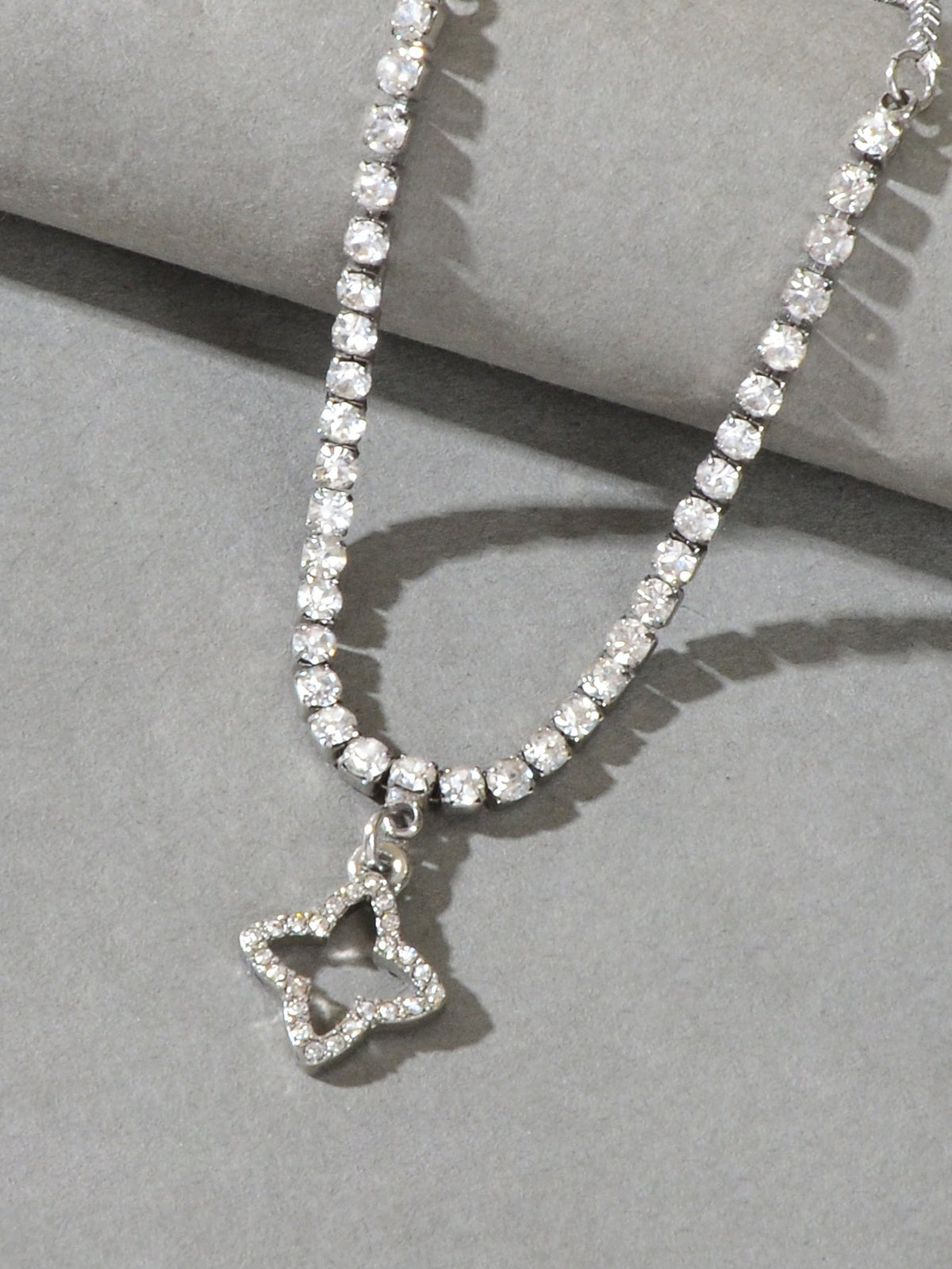 Luxury Full Rhinestone Flower Charm Silver Bracelet Perfect Wedding Gift Jewelry-2