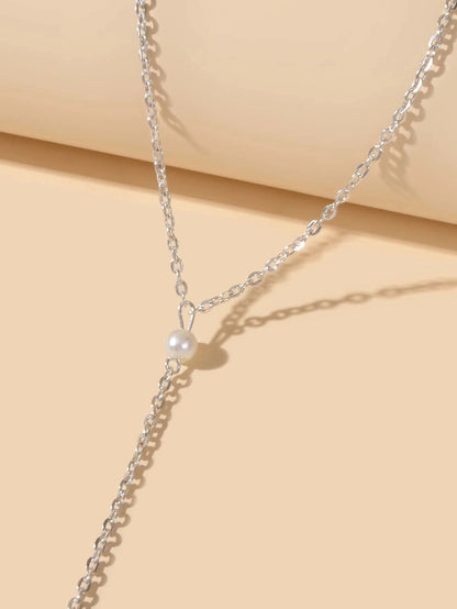 Foot Beach Jewellery Silver Pearl Mittens Anklet Finger Toe Boho Chic Bracelet-2