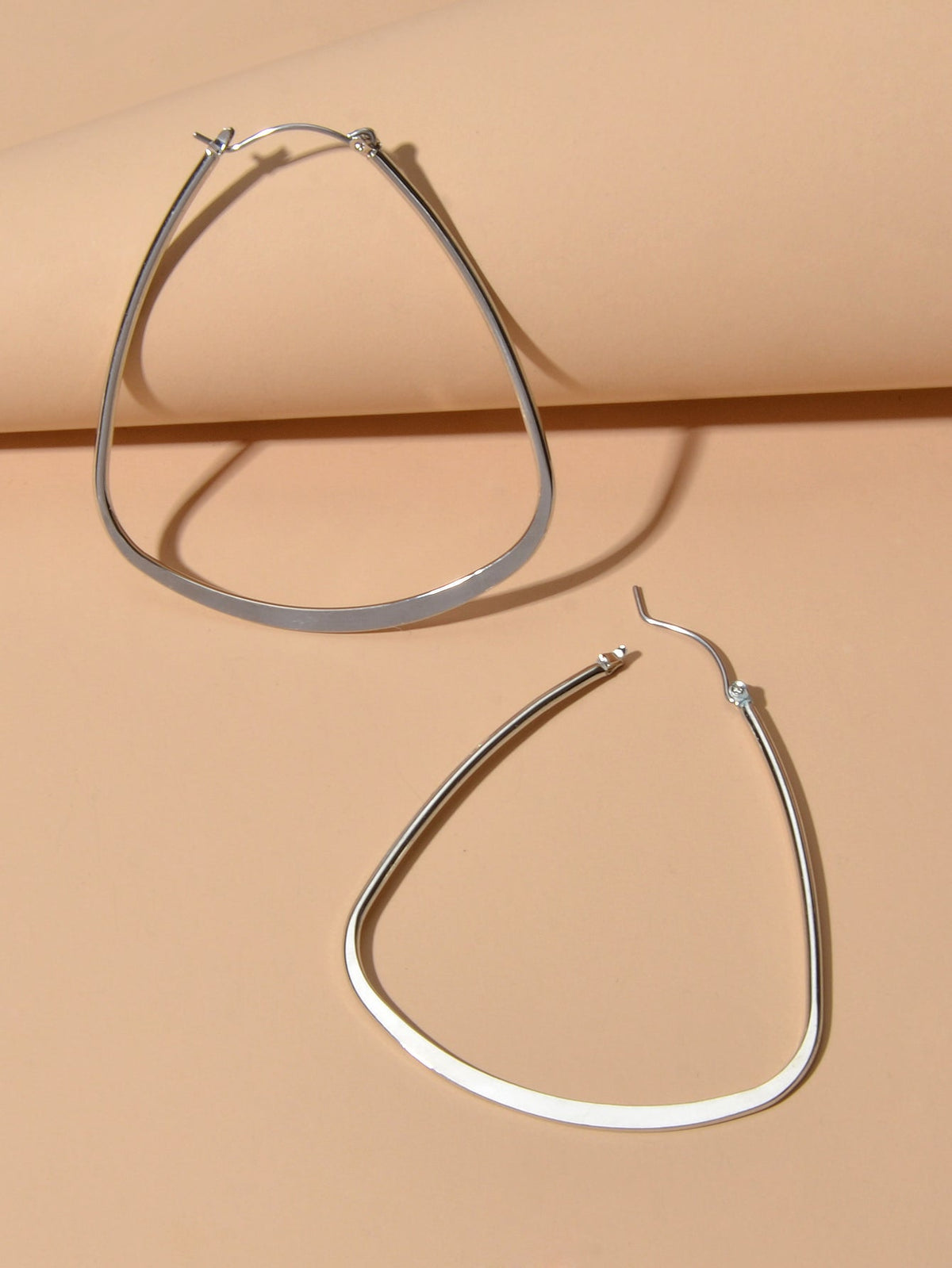 Punk Jewelry Gold Geometric Statment Hoop Earrings Minimalist Style Accessories-2