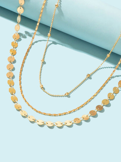 Multi layered Necklace Holiday Jewelry Women Chains Clavicle Collar Gift Choker-2