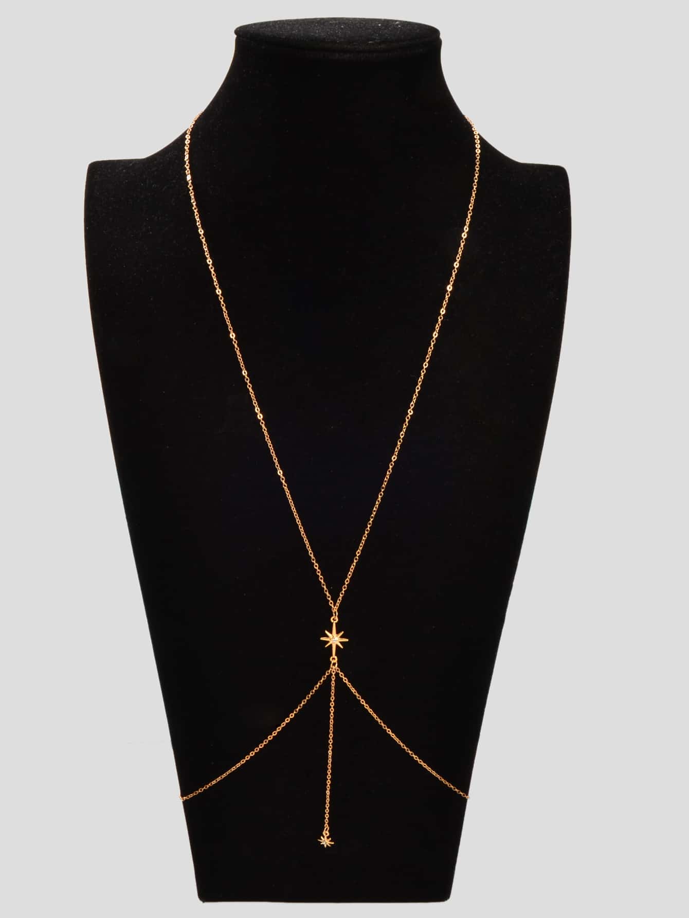 Star Pendant Body Chain - Sparkling Celestial Waist Jewelry-3