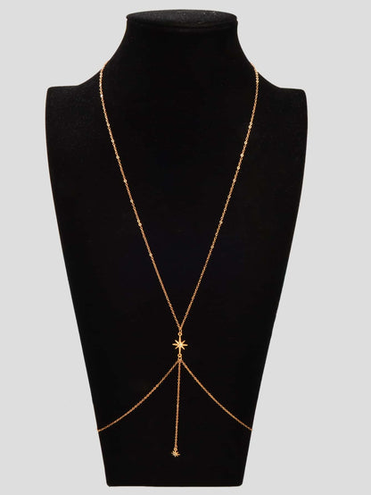 Star Pendant Body Chain - Sparkling Celestial Waist Jewelry-3