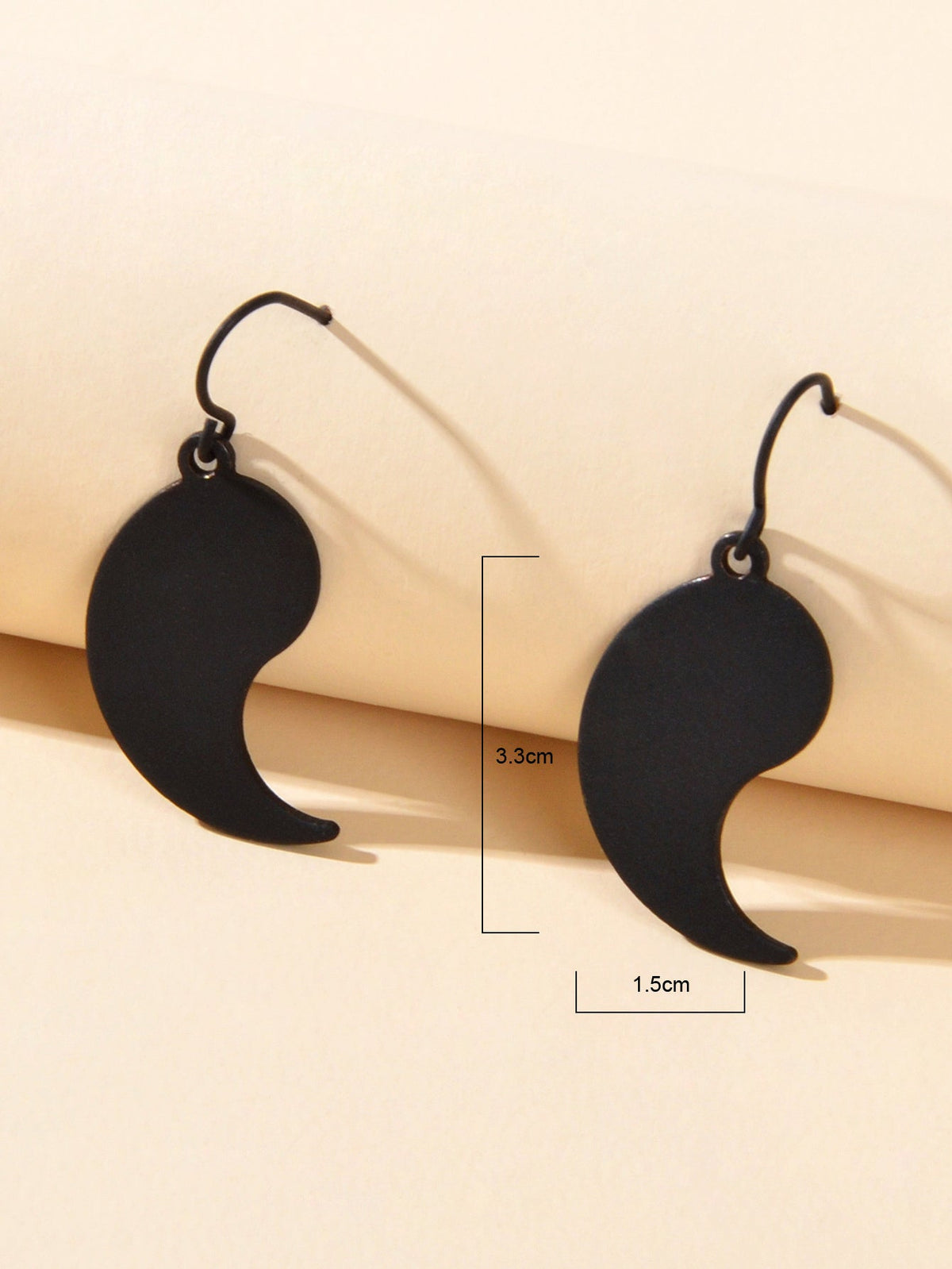 Punk Jewelry Statement Black Metal Abstract Geometric Dangle Earrings for Women-2