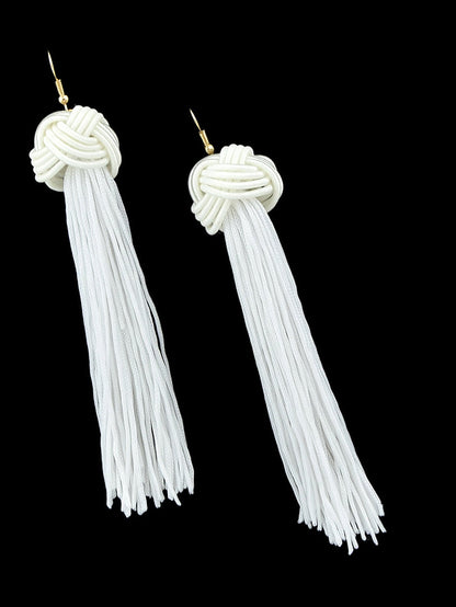 Holiday Ethnic Traditional Jewellery Colorful Rope Long Tassel Bohemian Earrings-2
