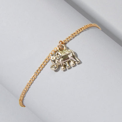 1pc Foot Beach Jewellery Gold Silver Chain Elephant Charm Anklet Bracelet Gift-2