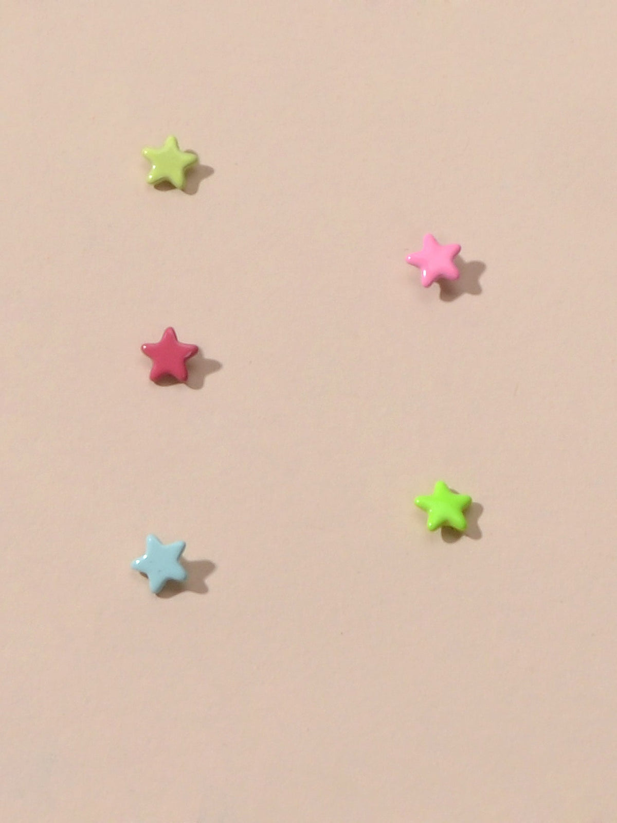 5 pcs Lovely Jewellery Candy Color Enamel Small Star Stud Earrings Funny Gifts-2