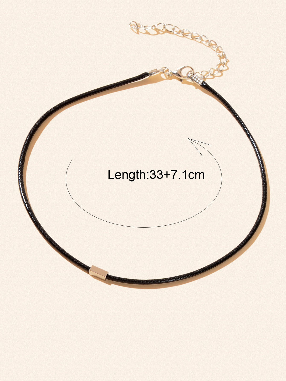 Rock Hip Hop Style Jewellery Metal Decor Black PU Leather Choker Collar Necklace-3