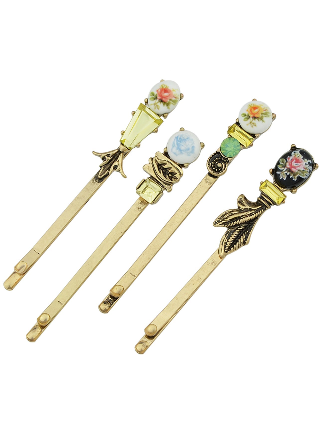 AU Post Hair Accessories 4pcs Antique Flower Hairgrips Hair Clips Hair Barrettes-2