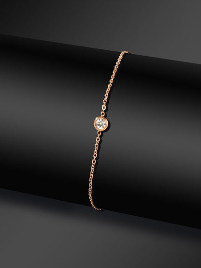 Delicate Summer Beach Rose Gold Chain Rhinstone Charm Anklets Women Jewellery-2