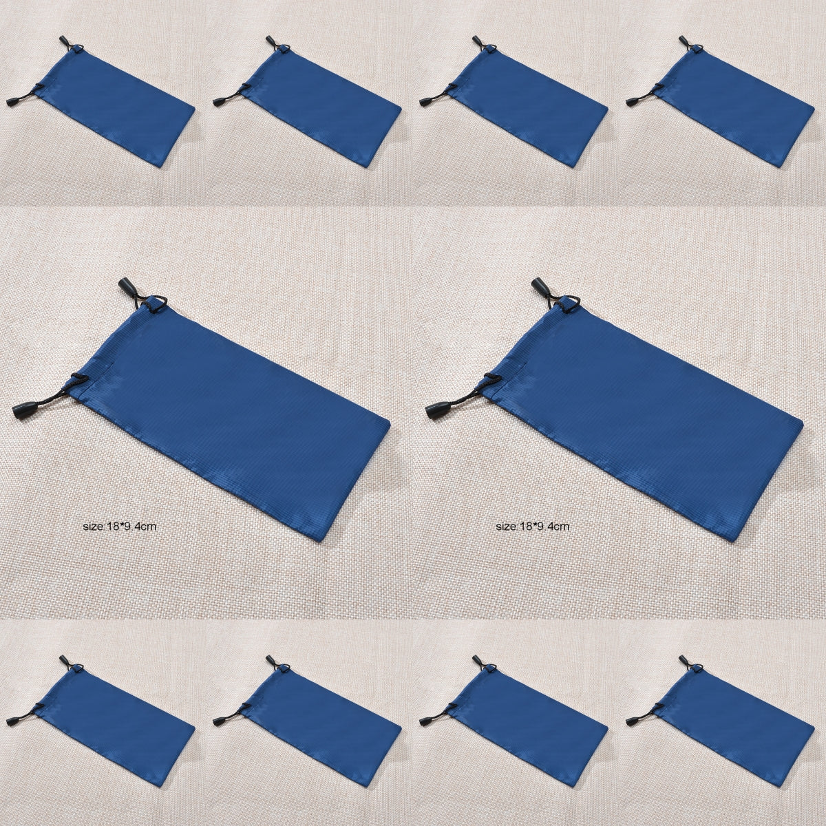 10 pcs Random color Soft Polyester Pouch Bag Glasses Sunglasses Case set Storage Bag for Eyeglasses-3