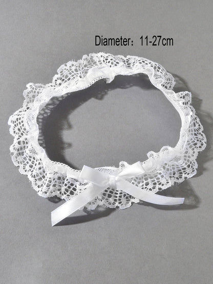 Women's Sexy Thigh Lace Bowknot Elastic Leg Chain Halloween Party Cosplay-2