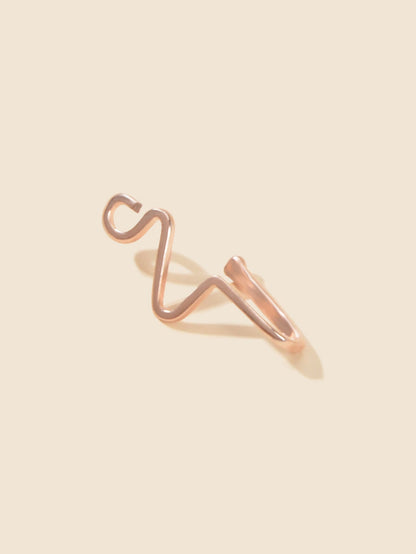 1pc Faux Lip Ear Nose Gold Silver Geometric Non Piercing Clip On Nose Hoop Rings-2