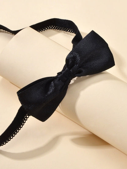 Gothic Elastic Leg Ring Belt Black Lace Bow tie Thigh Ring Garters Body Jewelry-2