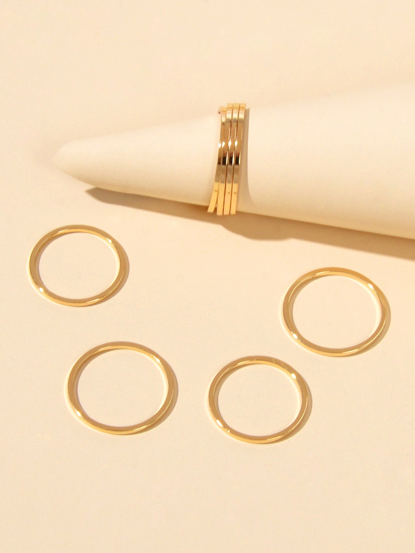 8pcs Gold Silver Simple Finger Knuckle Stack Rings Set Punk AU Stock Jewellery-2