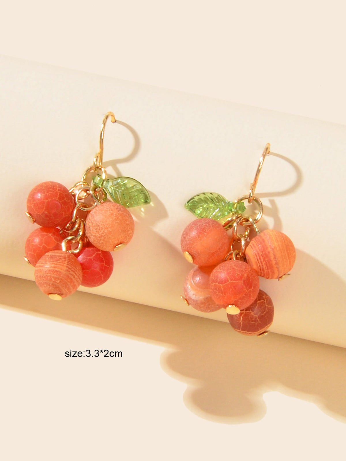 Fruit Jewellery Red Ball Charm Grape Dangle Earrings Best Friends Funny Gifts-2