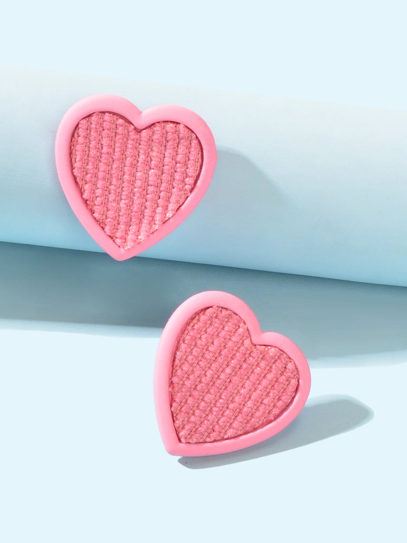 Pink Sweet Heart Stud Girls Love Earrings Women Birthday Dainty Gift Accessories-2