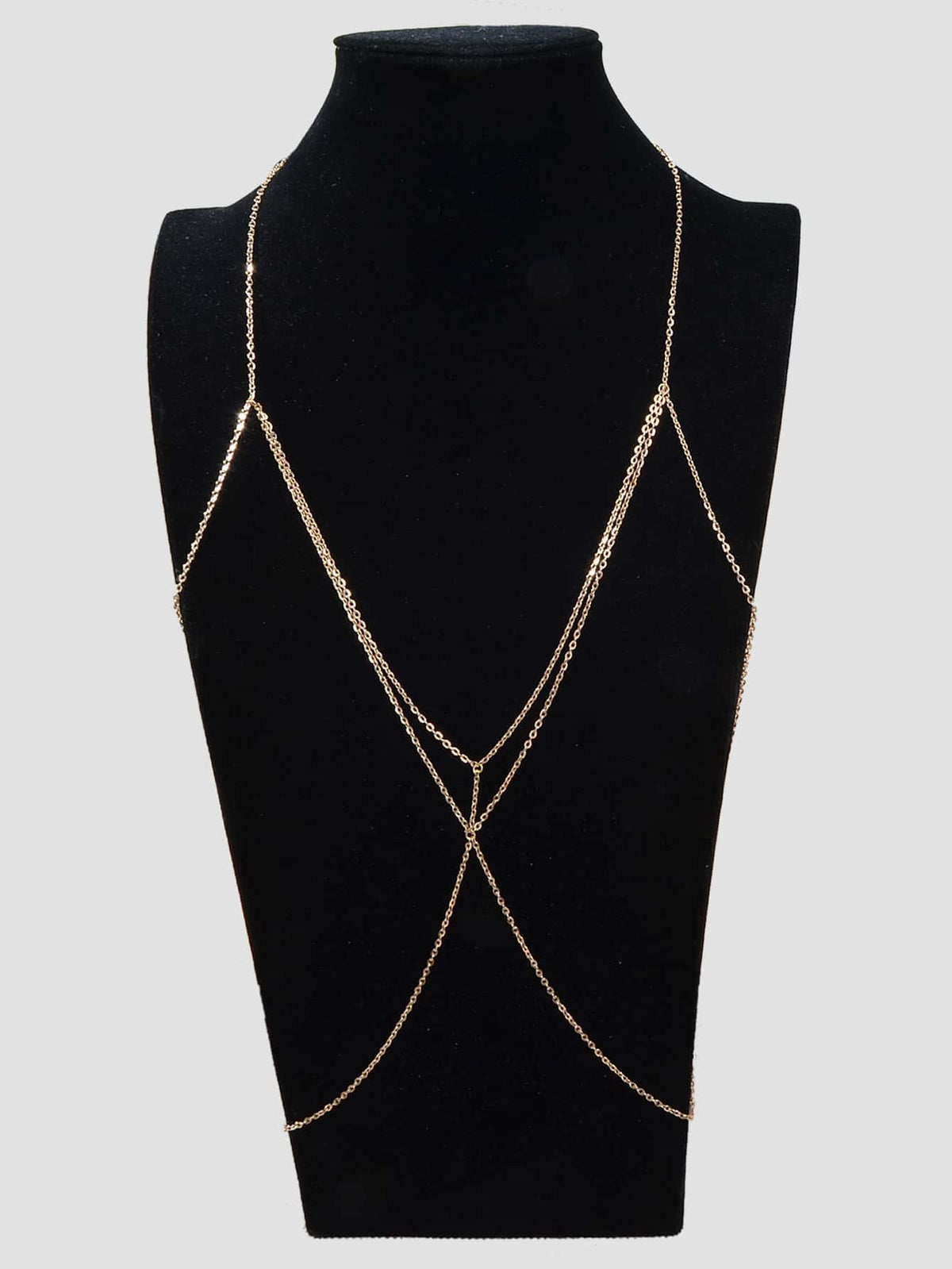 Sexy Bikini Beach Gold Chain Body Chain Layered Chest Harness Belly Body Jewelry-3