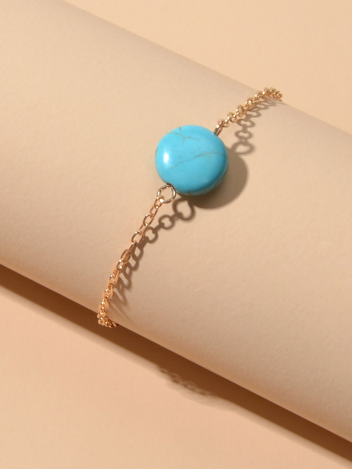 Indian Ethnic Jewelry Gold Silver Chain Turquoise Bracelet Bohemian Accessories-2