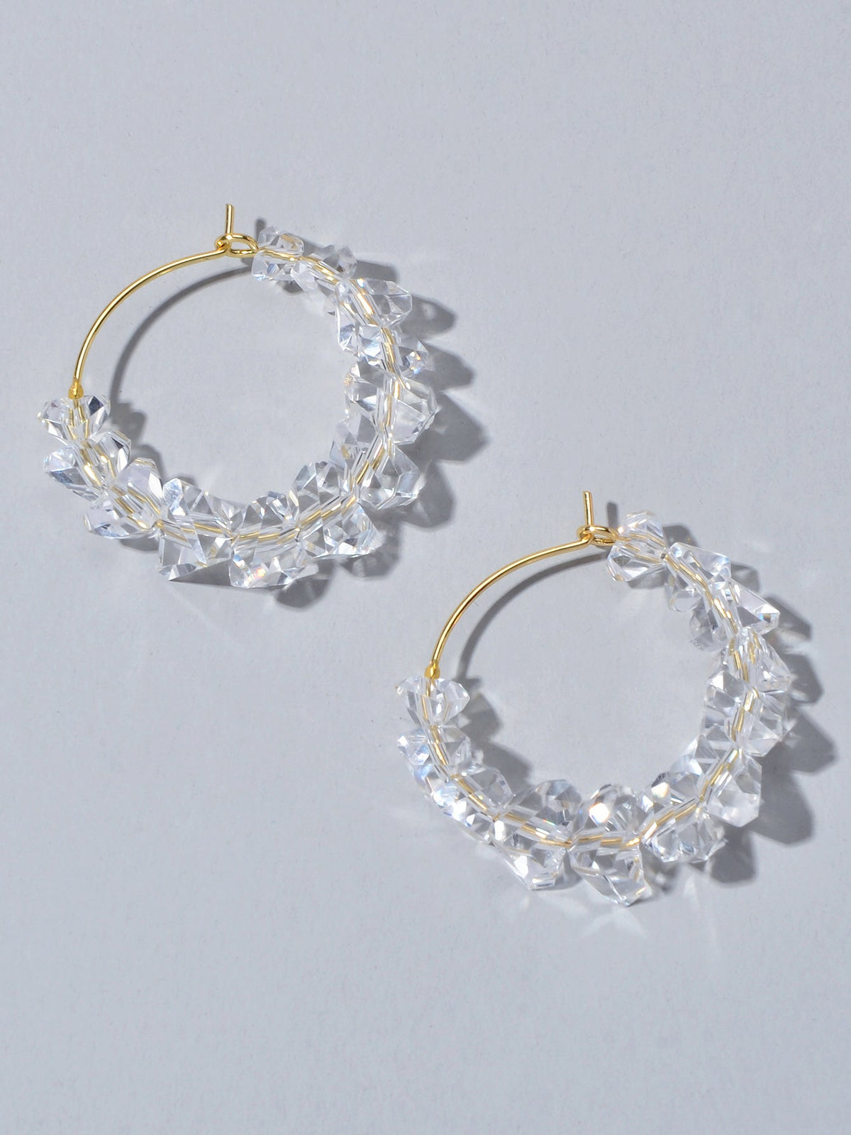 Ladies Jewellery Transparent Acrylic Beads Hoop Dangle Earrings Party Decoration-2