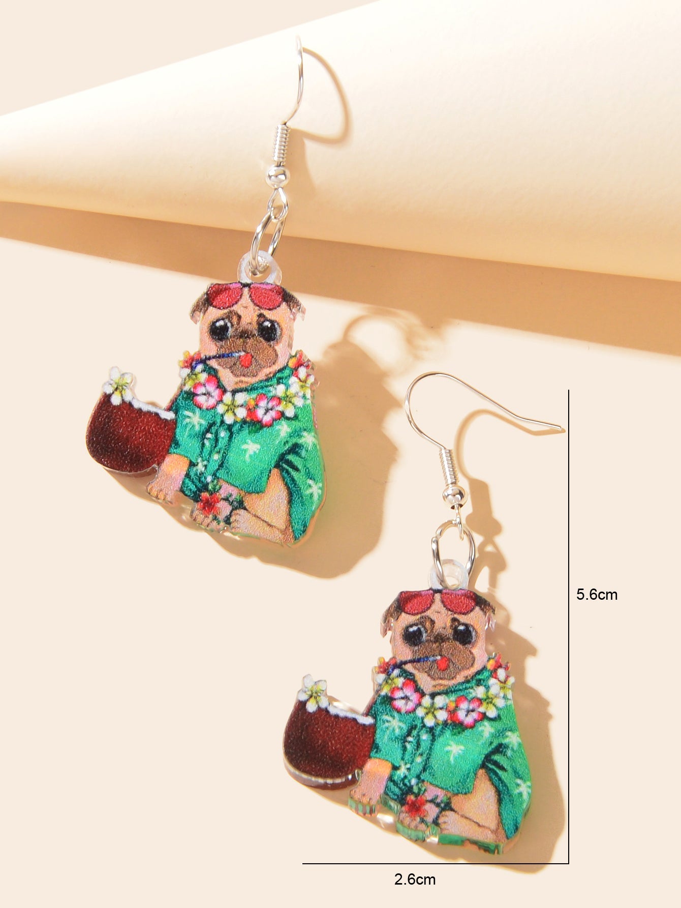 Lovely Colorful Acrylic Puppy Dangle Drop Earrings Holiday Dog Animals Jewellery-2