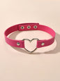 Punk Gothic Leather Love Heart Choker Collar Buckle Necklace Teens Stunning Gift-8
