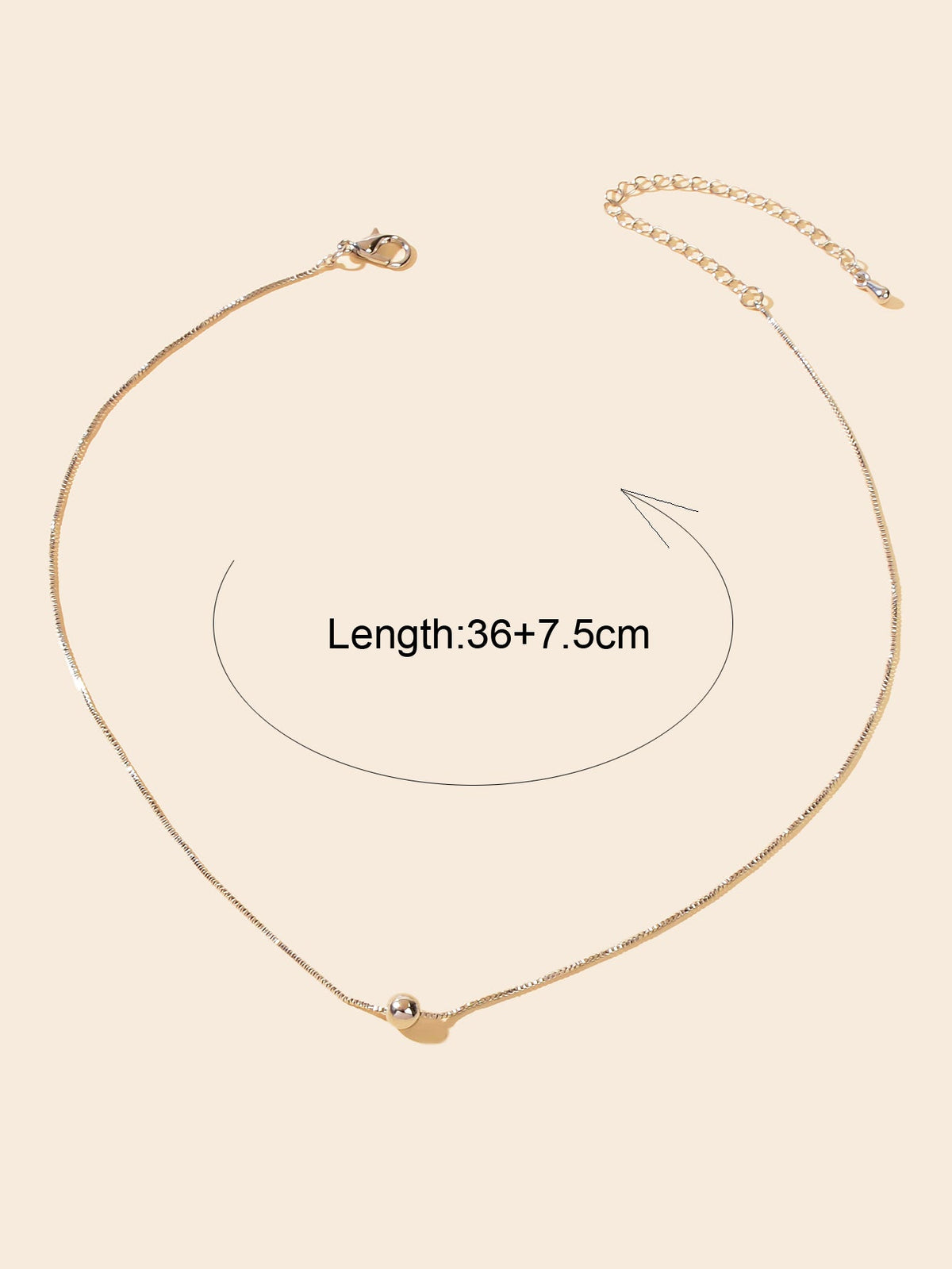 Party Jewellery Choker Classic Silver Chain Ball Clavicle Necklace Gift for Her-2