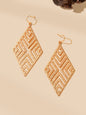 Stylish Cutout Geometric Pendant Earrings Contemporary Hollow Modern Jewellery-3