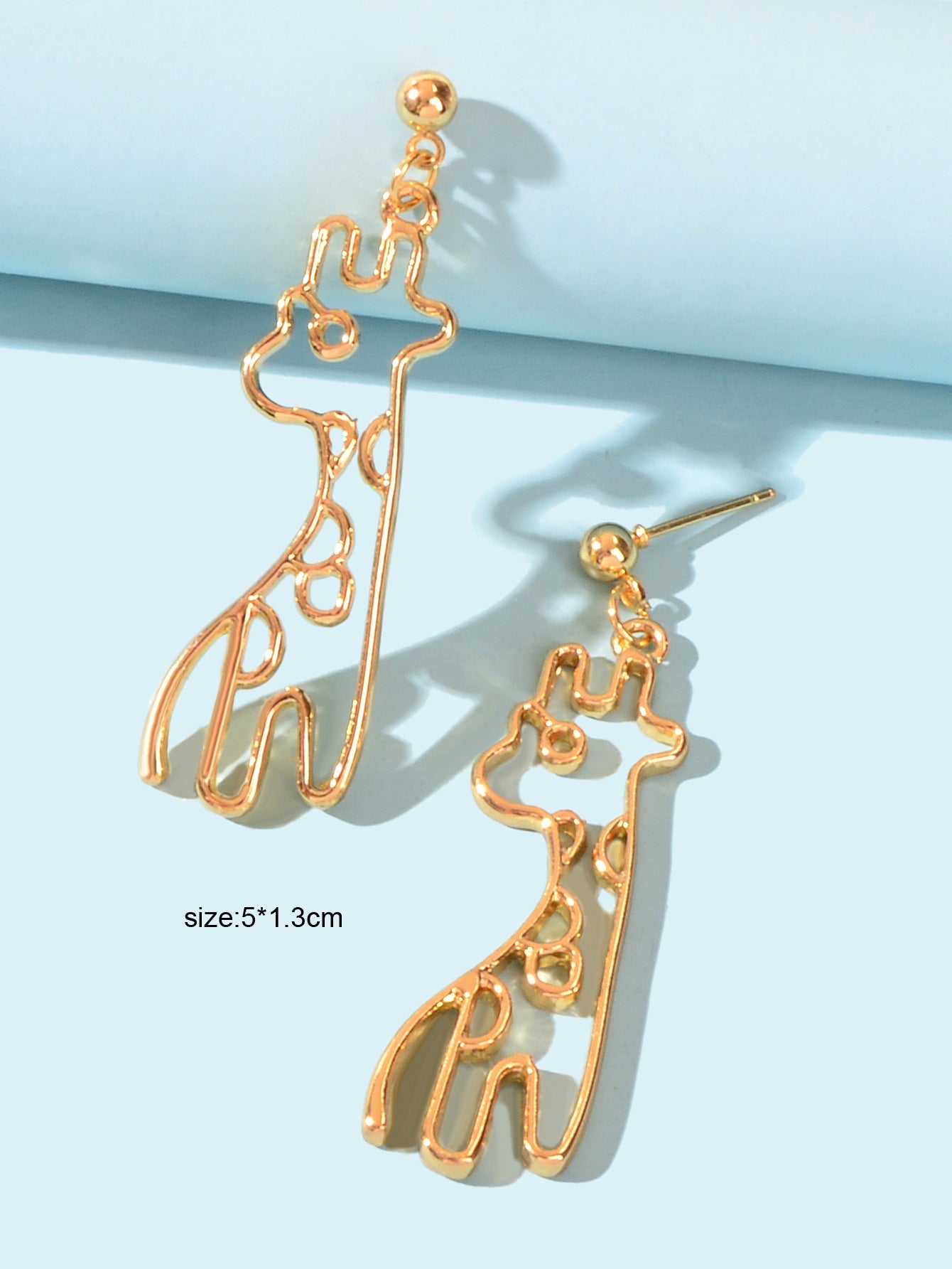 Lovely Jewellery Hollow out Gold Giraffe Dangle Earrings Women Girls Dainty Gift-2