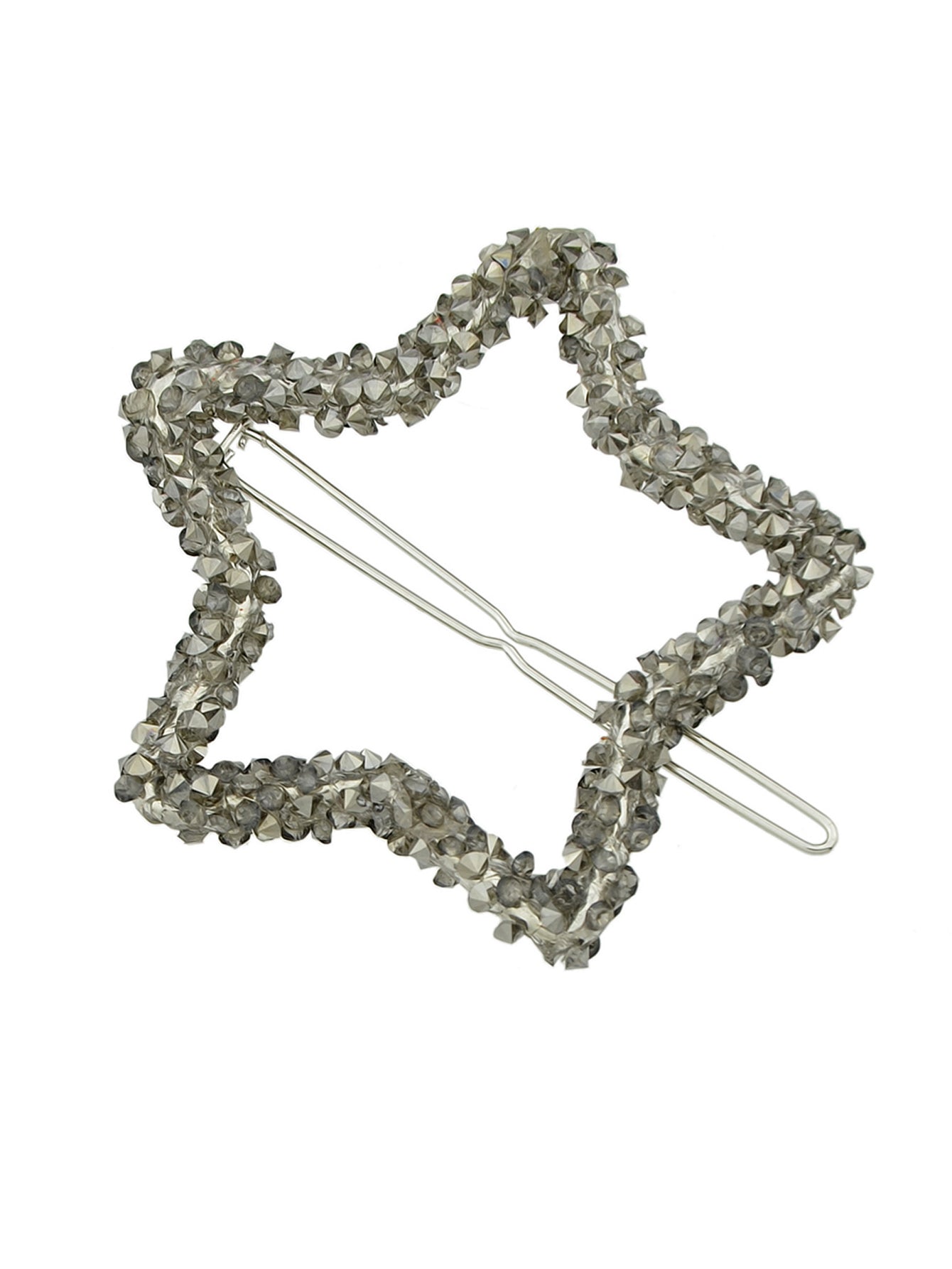 Luxurious Hair Accessories Headwear Rhinestone Silver Star Hairgrips Hair Clips-2