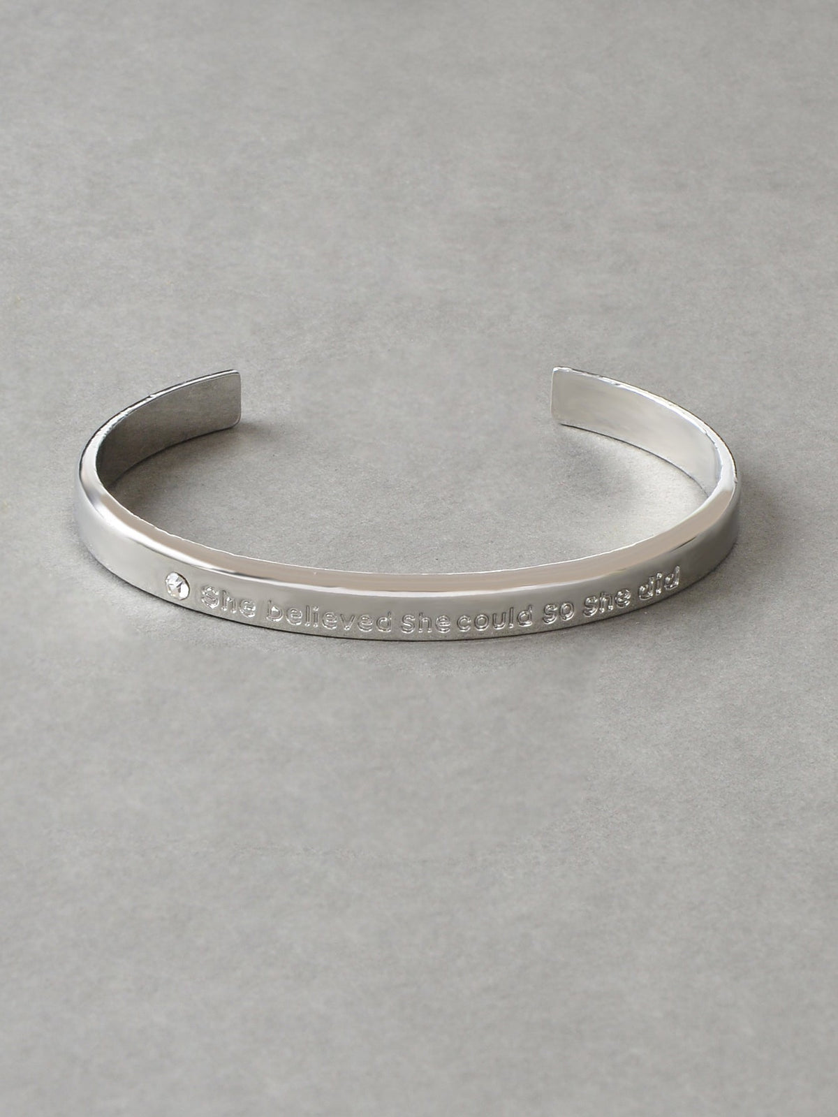 Believed Letter Decoration Gold Silver Plated Open Cuff Bangle Wrist Jewellery-2