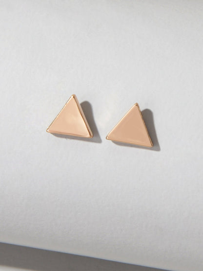 Minimalist Geometric Small Stud Tiny Triangle Mini Cartilage Tragus Earrings-2
