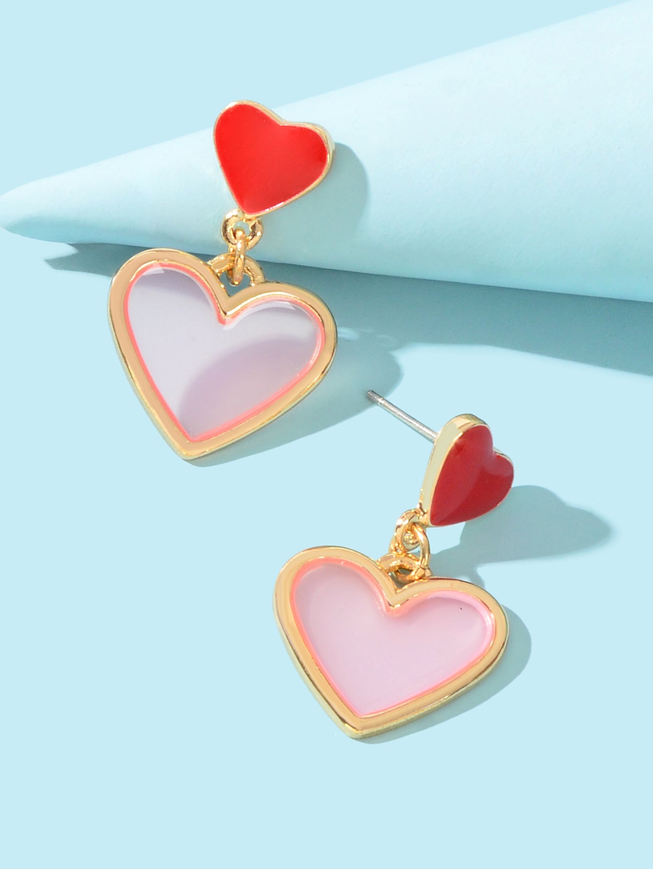Love Heart Earrings Fancy Dangling Drop Stud Women Girls Jewellery Party Gift-2