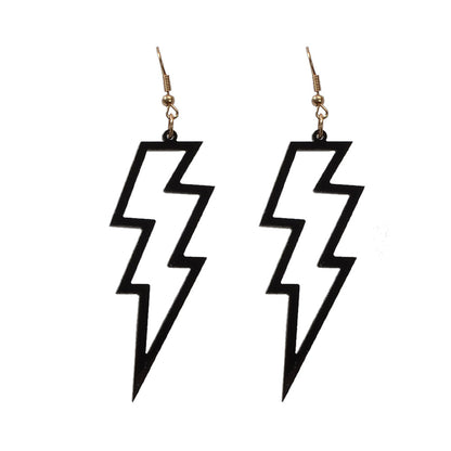 Lightning Bolt Statement Dangle Earrings Retro Punk Hippie Fluro Neon Jewellery-5