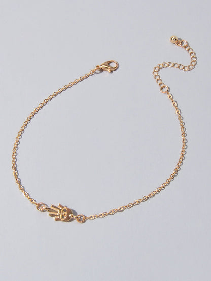 Gold Silver Chain Hand Charm Anklet Bracelet Party Summer Beach Foot Jewellery-2