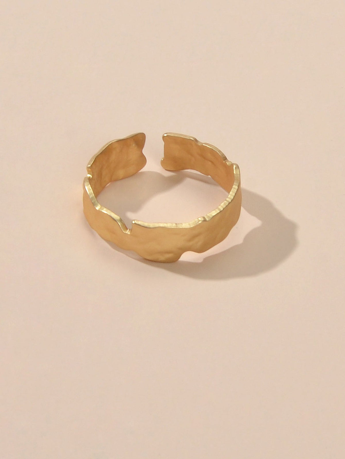 Classics Jewellery Gold Metal Minimalist Geometric Engagement Finger Ring Band-2