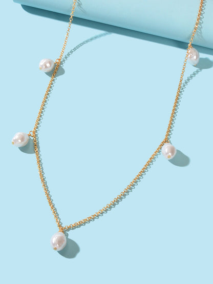 Sexy Baroque Pearl Charm Waist Chain Belly Chains Beach Waist Jewelry Accessory-2