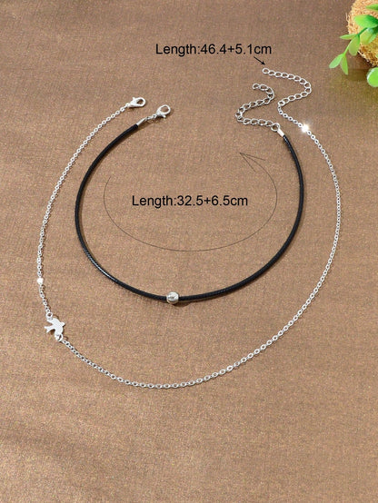 Double Delight Set of Two Minimalist Necklaces Chic and Versatile Jewellery-3