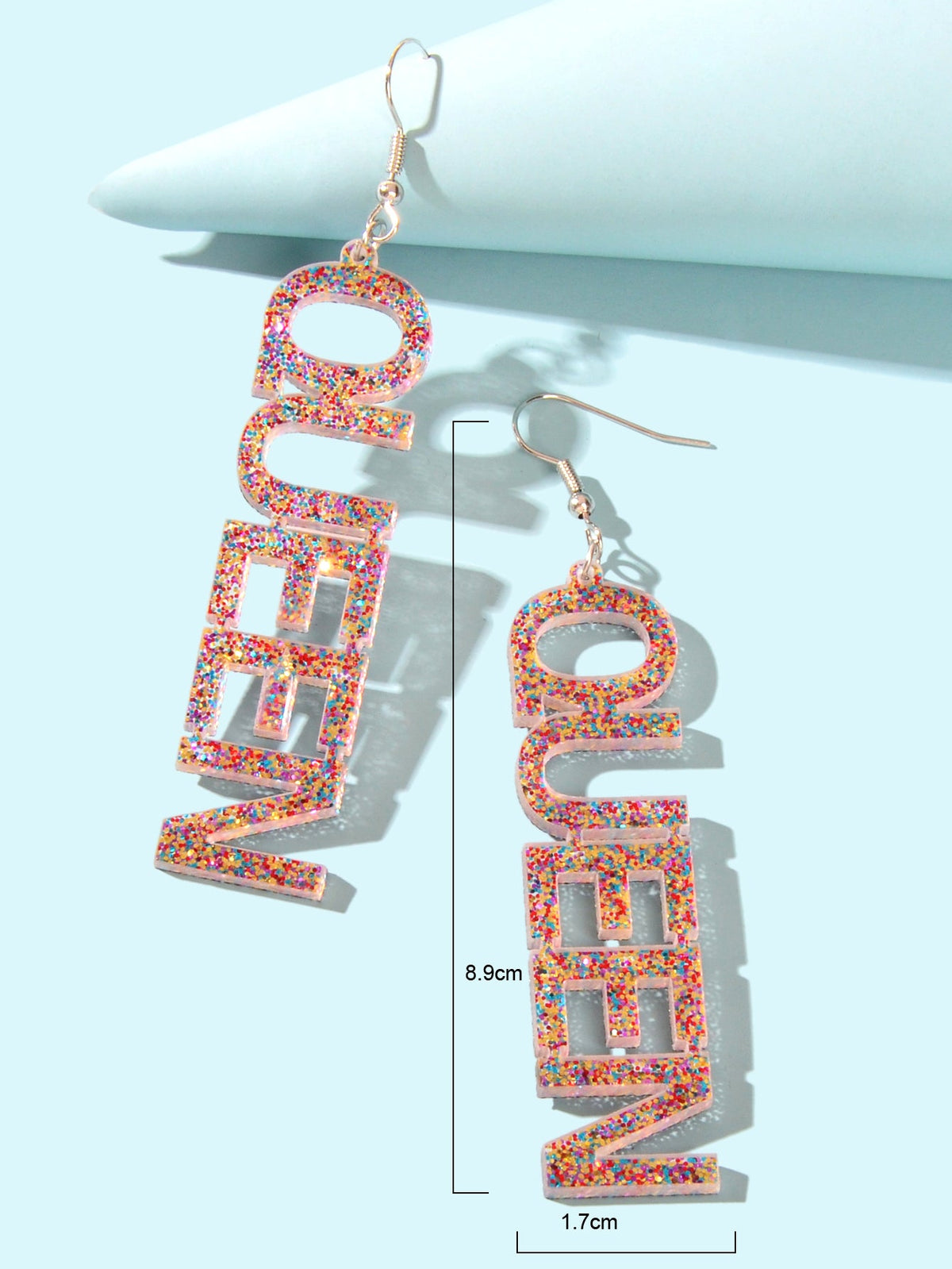 1 Pair Shiny Queen Drop Dangle Long Earrings Womens Party Gift Parade Jewellery-2