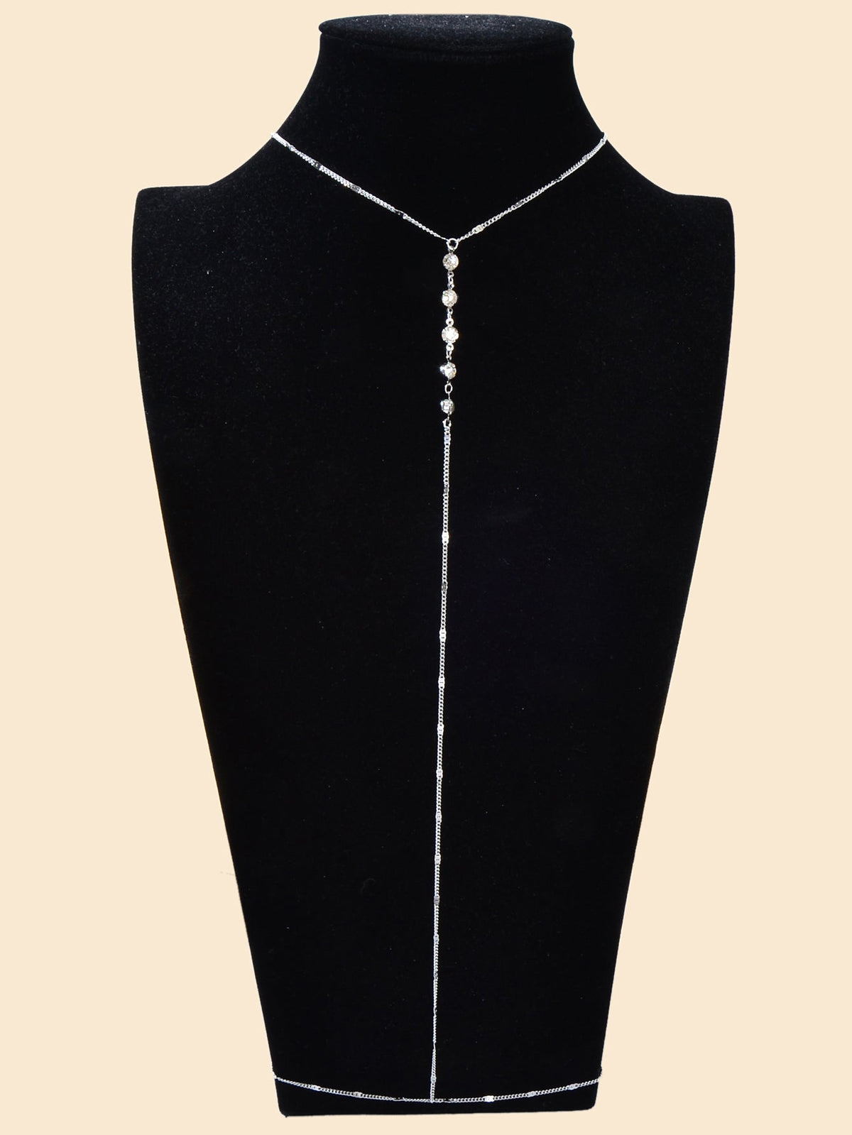 Sexy Rhinestone Decor Thin Bra Bikini Waist Belly Body Chains Beach Body Jewelry-3