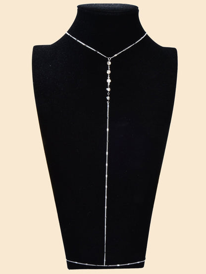 Sexy Rhinestone Decor Thin Bra Bikini Waist Belly Body Chains Beach Body Jewelry-3